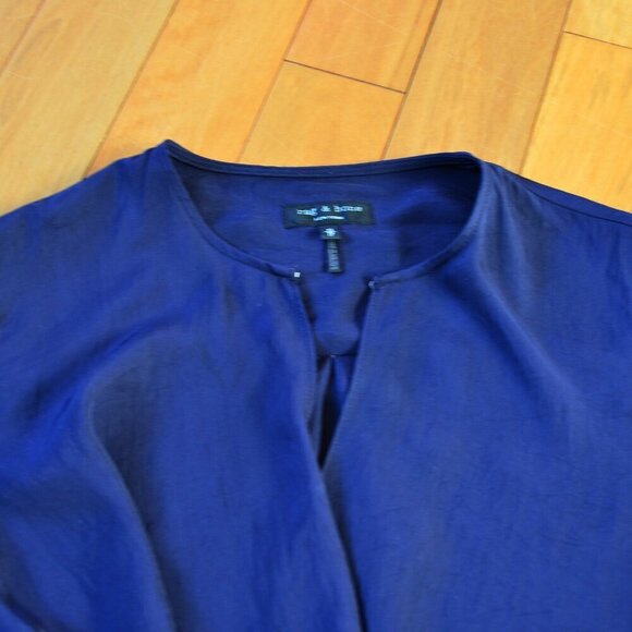 rag & bone faux wrap long sleeve top size xs / tp made in USA - Picture 3 of 10